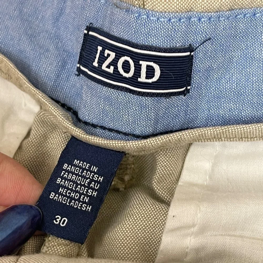 Izod Tan Cotton Chino‎ Shorts